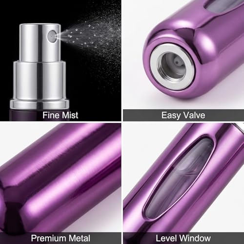 Perfume Travel Refillable bottle,4Pcs 5ml Travel Perfume Bottle Refillable,Travel Size Perfume Refill Bottle for Women Men Small Mister Spray Bottle, for Travel and Outgoing - Image 6