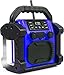 Baustelleradio Outdoor Lautsprecher Bluetooth Wireless, 30W IPX 66 wasserdicht FM-Uhr-Radio, tragbar mit LED-Lichtern, Kollisionsschutzradios für Outdoor/Arbeit/Garage (P250)