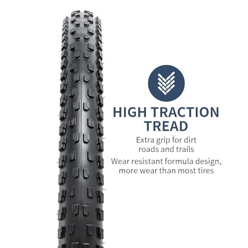 YUNSCM 2-PCS 27.5\" Mountain Bike Tires 27.5x2.10/54-584 and 27.5\" Heavy Duty Bike Tubes Schrader Valve with 2 Rim Strips Compatible with 27.5x2.0/2.1/2.125 Bicycle Tires and Tubes(Y-771) - Thumbnail 3