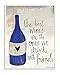 Stupell Industries Best Wines are Drank with Friends Blue Bottle with Heart Doodle Wall Plaque, 12 x 18, Multi-Color