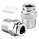 TAILONZ PNEUMATIC 304 Edelstahl männlich gerade 6mm Rohr OD x 1/4 BSP Push to Connect Fittings PC6-02 (Packung mit 5)