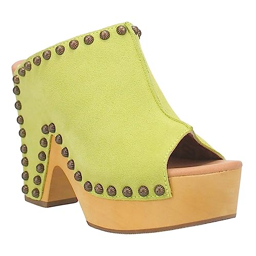 Dingo Peace N' Love Lime Suede 9.5 B (M) #TOP1