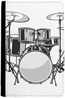 DIYthinker Song Music Drum Kit Energy Illustrate Passport Holder Notecase Burse Wallet Cover Card Purse image 2