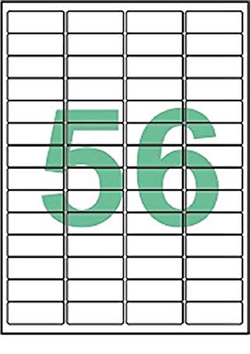 Desmat A4 Size Paper Labels For Laser, Inkjet & Copiers (56 Label  Sheet)(Pack Of 50 Sheets)