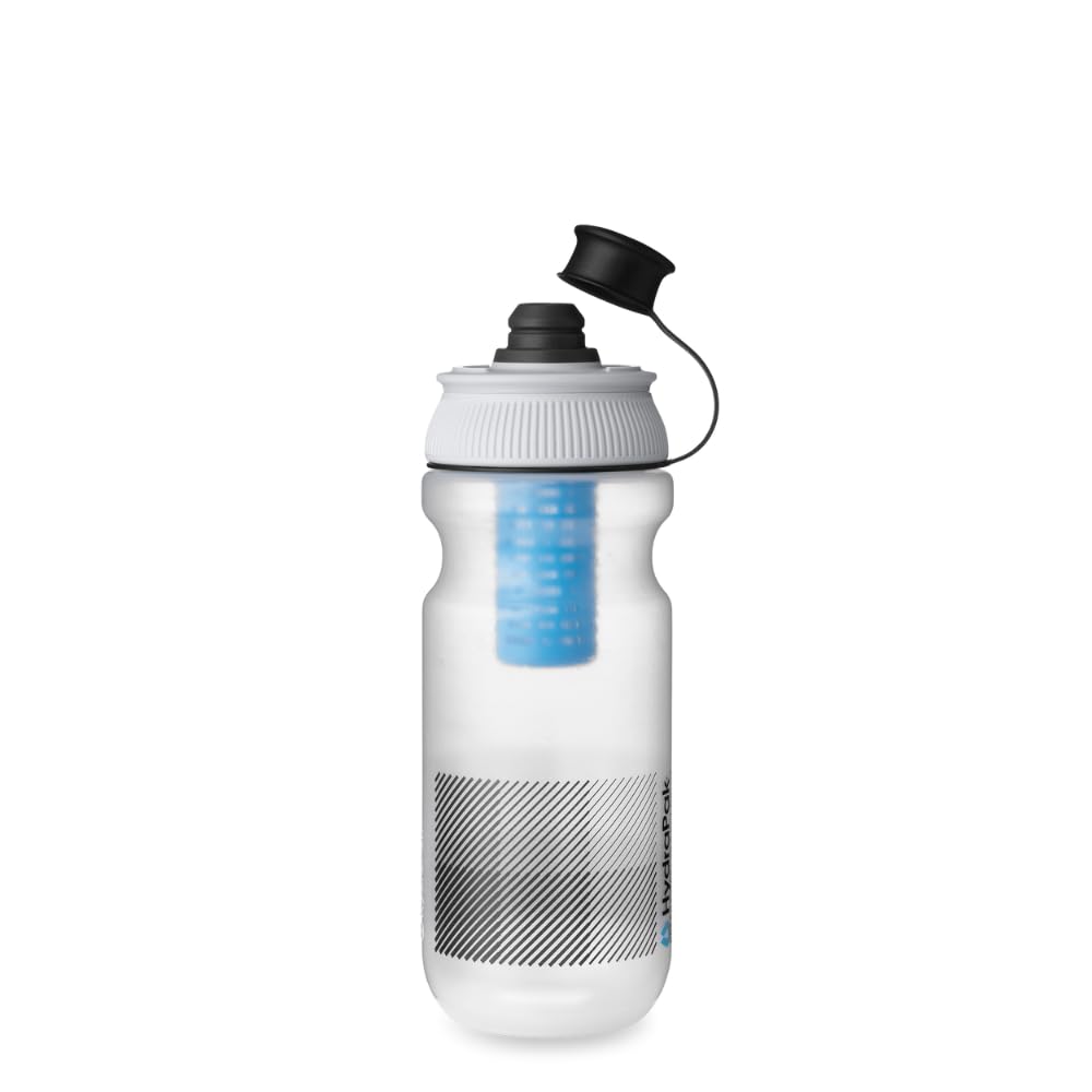 HydraPak Breakaway+ Filter Wasserflasche (20oz) - Wandern & Radfahren Squeeze Wasserflasche, Passt Rucksäcke & Fahrradkäfige - Klar