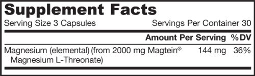Jarrow Formulas: Magmind Magnesium L-Threonate, 90 Caps (3 Pack) #TOP1