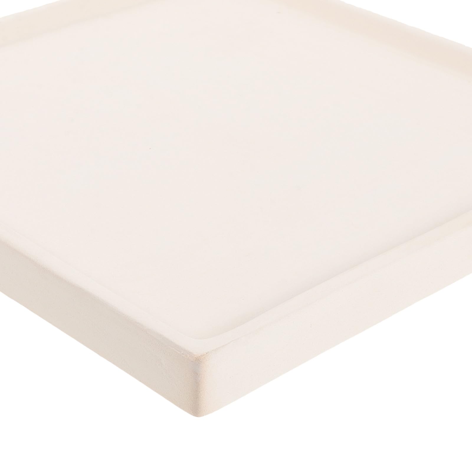 Sottovaso in Ceramica Quadrato Grande, Vassoio di Drenaggio per Piante da Interno, Piatto Vegetale Resistente per Vasi e Fioriere da Tavolo, Accessorio per Giardinaggio Casa
