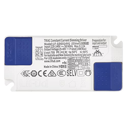 EMOS Dimmbarer LED Trafo Triac 14W, 200-350 mA, 25-42 V DC, Konstantspannung Driver, Treiber, Transformator für LED-Einbauleuchten und Deckenleuchten EMOS NEXXO, Dimmer, LED-Panels