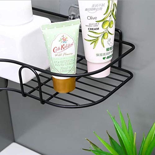 Dayish Faucet Storage Soap Sponge Dish Hanging Holder Metal Sink Caddy Organizer Drainer Clamp Rack (Corner Shelf) 1