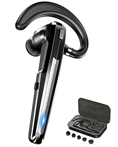 Tianli Bluetooth Headset V5.0, Bluetooth Earpiece With Cvc8.0 Active Noise Canceling Dual Microphones For Cell Phone And Computer, Hands-Free Bluetooth Earphone For Driving/Office/Business, Black #TOP20