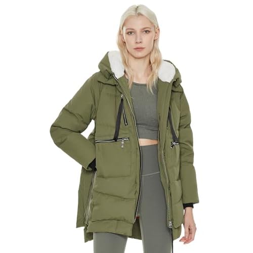Orolay Women's Thickened Down Jacket Green Medium