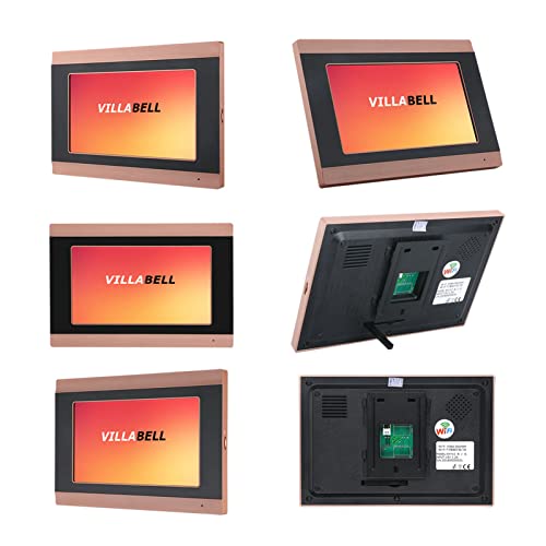 Kamera Dzwonkowa, Pilot do Telefonu WiFi Inteligentna Kamera Dzwonkowa HD 7-calowy Ekran LCD Cyfrowy 100-240V do Użytku Domowego (Wtyczka UE)