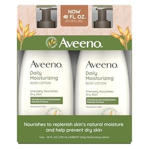 Aveeno Daily Moisturizing Body Lotion for Dry Skin, (2×24 FL. OZ (48 FL. OZ.)