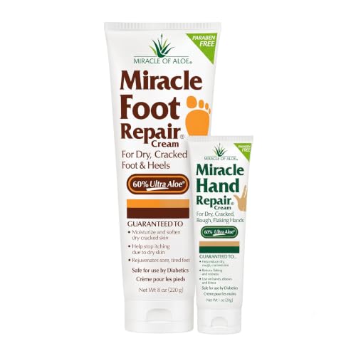 Top 11 Best Moisturizers for Diabetic Dry Skin for Women over 50 (2026) 6 Miracle of Aloe UltraAloe Foot Cream with Aloe Vera, 8+1 oz, Diabetic Safe