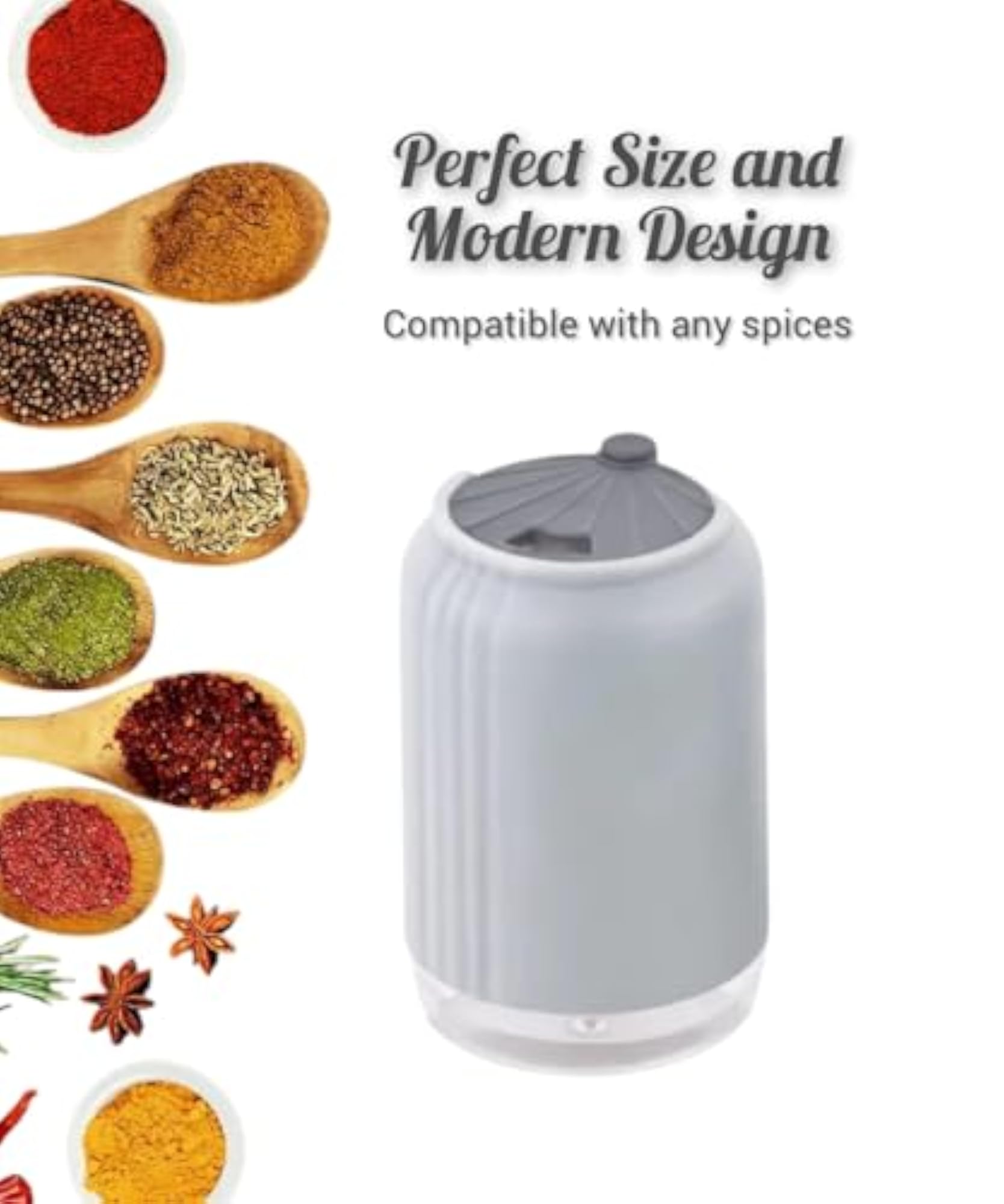 Round Spice Jar with Two Sided Sifter Cap, 100ml