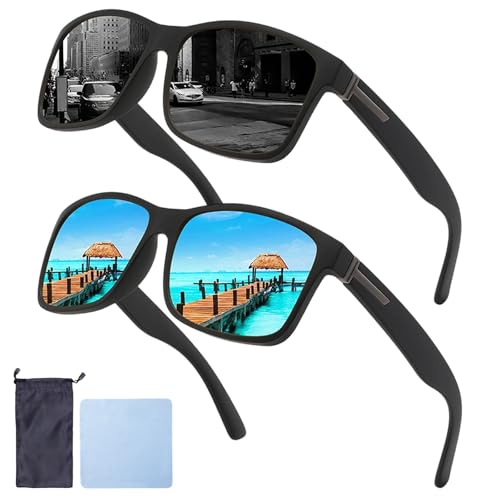 ZXTGBQ Gafas De Sol Polarizadas Para Hombres Y Mujeres, ProteccióN Uv400 Verano Vacaciones Running Pesca Gafas, Marcos Vintage/CláSicos/Elegantes,Golf/ConduccióN/Pesca/Deportes Al Aire Libre