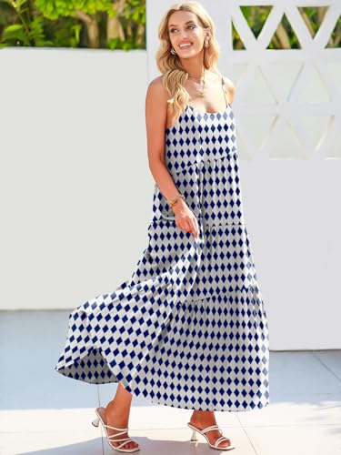 Image of ANRABESS Women Summer Casual Loose Sleeveless Sundress Spaghetti Strap Flowy Boho Linen Beach Vacation Maxi Long Dress