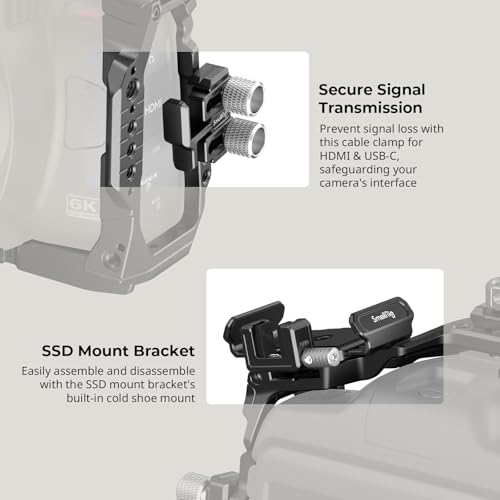 Image of SmallRig Camera Cage Basic Kit for Blackmagic Design Cinema Camera 6K, Full Cage for BMCC 6K, with Top Handle, SSD Mount Bracket, Cable Clamp and Lens Mount Adapter Support - 4574