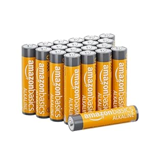 Amazon Basics AAA 1.5 Volt Performance Alkaline Batteries – Pack of 20 (Appearance may vary)