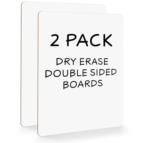 Tableau blanc effaçable à sec de cuisine et bureau lot de 2 pense-bêtes compacts