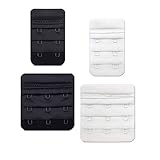 Twins Trade Women’s Bra Extenders 2 Hooks/3 Hooks Soft Comfortable Bra Strap Extensions - 4 Pack...