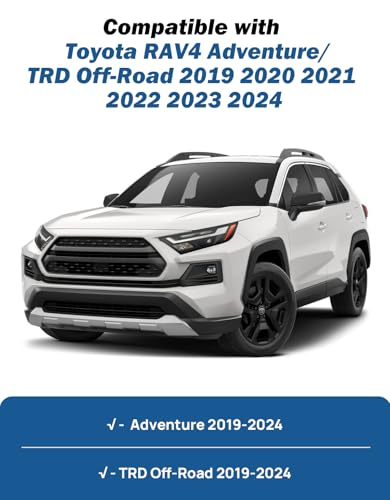 Image of JOYTUTUS Lockable Car Roof Rack Cross Bars Only Compatible with Toyota RAV4 Adventure /TRD Off-Road 2019-2025, Aluminum Anti-Rust Cross Bars for Rooftop Cargo Carrier Luggage Kayak Canoe Bike