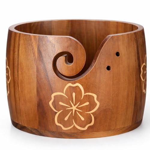 ZLOTOTEC Garnschale, extra groß, Kiefernholz, einzigartiges...