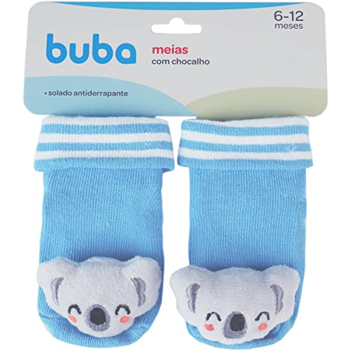 BUBA Meias Antiderrapantes Com Chocalho Coala, Modelo: 14484, Cor: Colorido