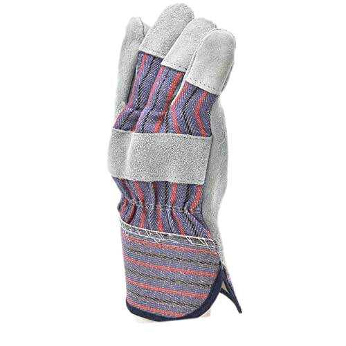 G & F Products Unisex Adult Safety Cuff Regular Grade Work Gloves, Grey, Large Pack Of 5 Us #TOP6
