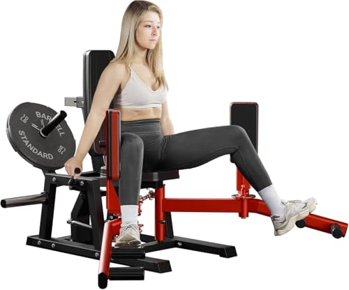 Mikolo Hip Abductor Machine, Plate-Loaded Inner and Outer Thigh Machine, Abductor Adductor Machine with 6-Level Gear System, Glute Machine for Home Gym