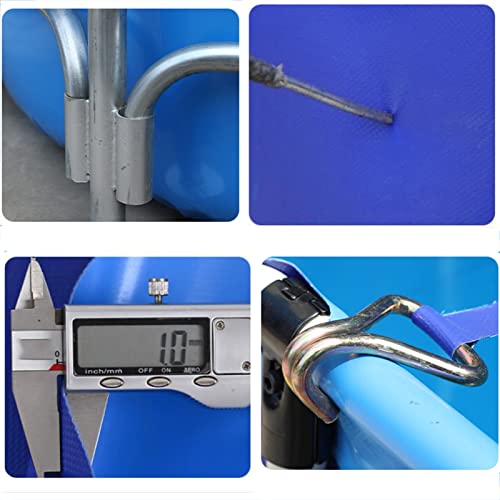 Piscina elevada de lona de PVC resistente con válvula de drenaje para exterior 6