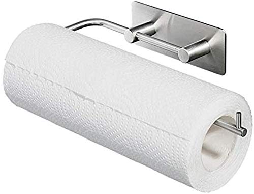 Preisvergleich Produktbild faulkatze Küchenrollenhalter Ohne Bohren Toilettenpapierhalter Selbstklebend Papierrollenhalter wandmontage Rollenhalter für Küchenkrepp, aus Edelstahl