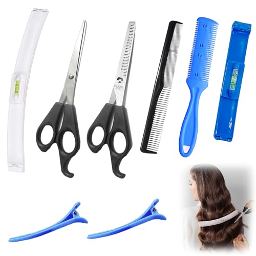 Creaclip Set De 8 Outils De Coiffure Pour Coupe De Cheveux Soi-Même - Clip Pour Frange Et Aide À La Coupe