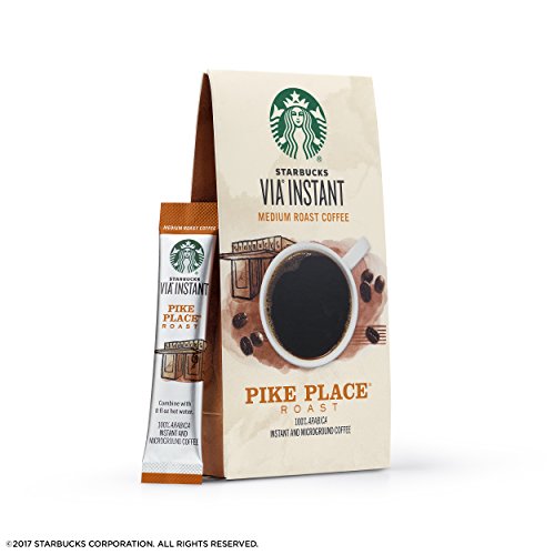 Starbucks Via Instant Coffee Medium Roast Packets — Pike Place Roast — 1 Box (8 Packets) #TOP1