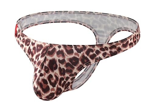 Men's Spandex Thong Low Rise Printed Bikini Briefs Underwear2