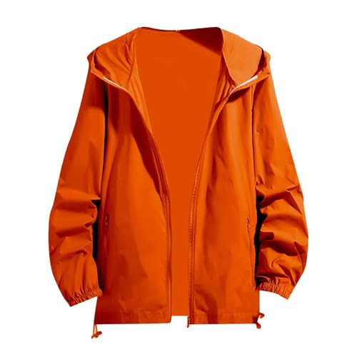 Giacca antipioggia da uomo, impermeabile, in softshell, sottile, leggera, antivento,