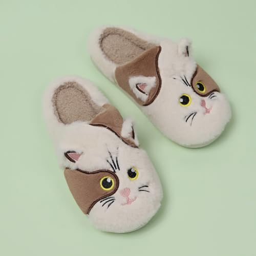 Image of Cute Cow Animal Print Slippers for Women - Beige, Flat, Open Toe, Lightweight, Casual, All Seasons