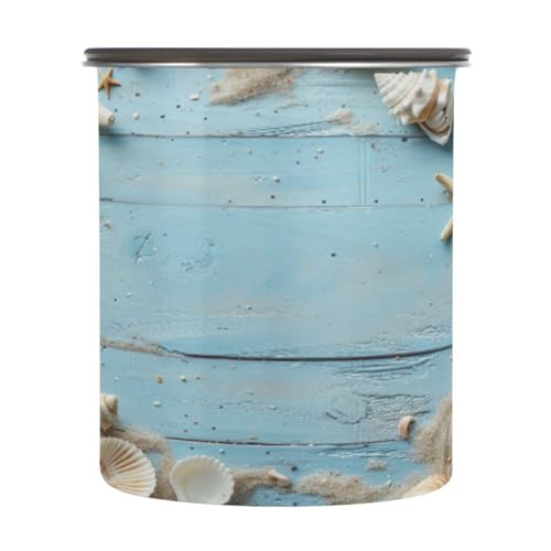 Envase hermético de acero para café 30 oz color azul