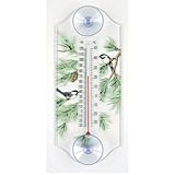 Aspects 116 Classic Style Chickadee in Pine Window Thermometer