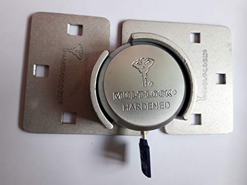 Mul-t-lock TR 100 Hockey Puck Padlock +Hasp/Wth 2 Keys and ID Card/!!!New!!! with Classic PRO Key System