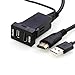 Timloon HDMI Socket Mount Cable +USB Audio Input Audio Relay Use for Toyota（Type A）