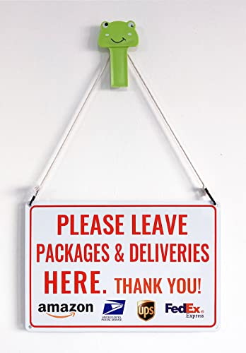 Please Leave Packages Deliveries Here - Bestylez Delivery Sign For Outdoor Use 12" * 8" (153) #TOP2