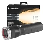 Ledlenser MT14 Torcia Tascabile LED da Outdoor, Batteria al Litio 26650 Ricaricabile, 1000 Lumen, Portata Luminosa di 320m, autonomia Fino a 192 Ore, Interruttore Frontale, Uso a unamano