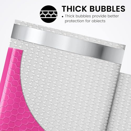 Image of Fuxury Bubble Mailers 6x10 inch Pink Padded Envelopes 1000Pack Strong Adhesion Thick Padded Mailers for Small Business Mailing Small Items,Jewelry,Makeup