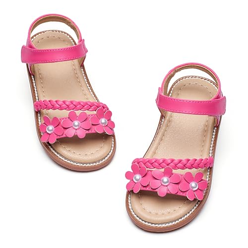 Image of GINFIVE Toddler Girls Sandals Little Girls Kids Summer Shoes Toddler Sandals