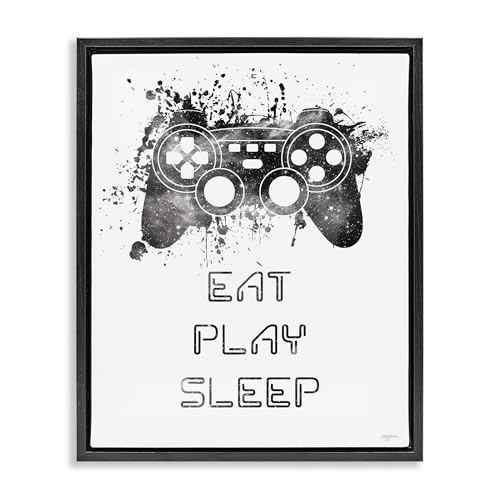 Stupell Industries 'Eat Play Sleep Gaming'| Floating Frame Canvas Art
