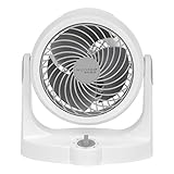 IRIS USA WOOZOO Air Circulator, Personal Office or Home Desktop Fan, 10.5 inch, White