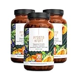 NATURTREU® Prostakraft - 360 vegane Kapseln hochdosiert mit Sägepalmenextrakt (500 mg), Brennnessel, Kürbiskern mit Vitamin E, Zink, Selen - 6 Monatsvorrat