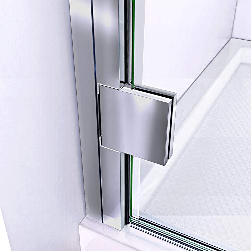 DreamLine Lumen 34-35 in. W by 72 in. H Semi-Frameless Hinged Shower Door in Brushed Nickel, SHDR-5334720-04 by DreamLine - Image 6