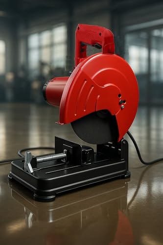 Image of Heavy-Duty 14" Abrasive Cut-Off Saw – 15 Amp, 3.8 HP Motor, 4200 RPM, Quick-Adjust Vise, Rugged Steel Base, Ideal for Metal Cutting. Compatible with Bauer Tools